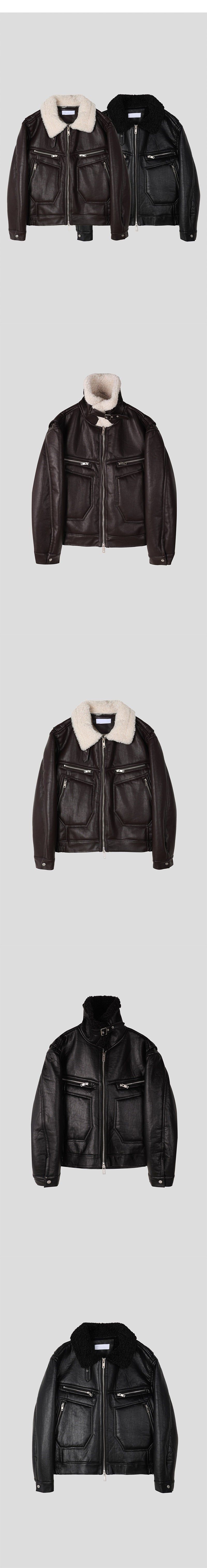  [F/W] Biker leather mustang(2color)