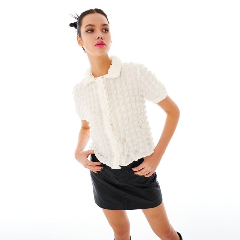 Back Ribbon Shirt [White]