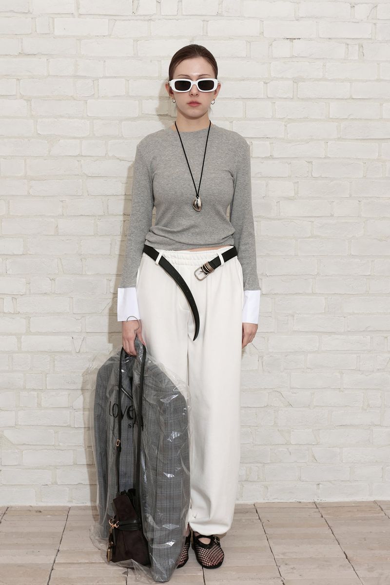 NEW CUFFS TOP_MELANGE GRAY
