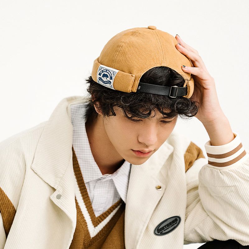 On the Moment Original Denim Watch Cap C3 CAMEL BROWN