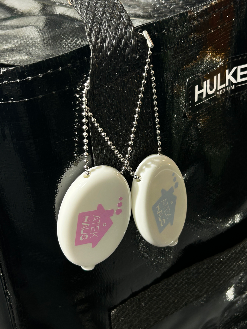 House Rubber Coin Wallet Keyring(Pink)