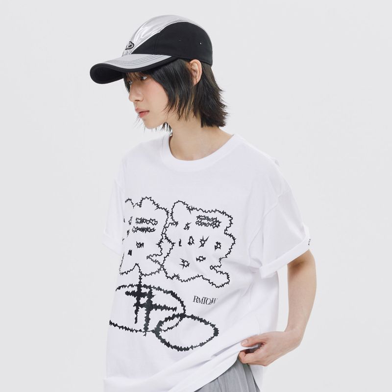 ROMANTIC CROWN（ロマンティッククラウン）の「SHINING SLOGAN TEE SHIRT（Tops）」