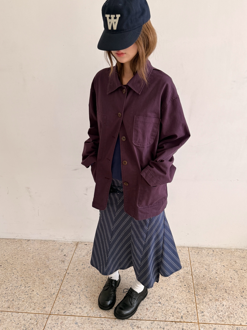 zigzag pattern midi skirt