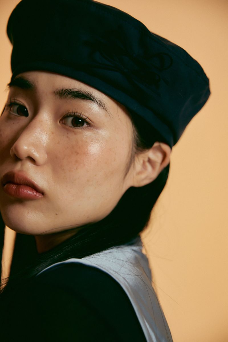 SUEDE BERET HAT / NAVY