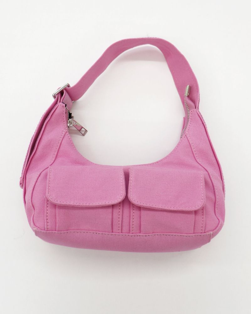 Bruce two-pocket cotton mini tote shoulder bag