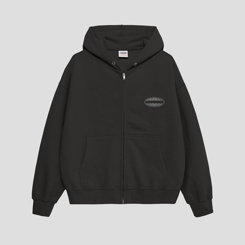 PARAGRAPH(パラグラフ)の「FONTLESS STITCH LOGO ZIP HOODIE(Tops)」