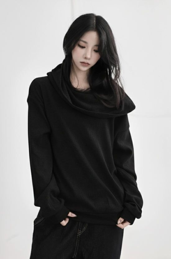Off wide ribbed hoodie