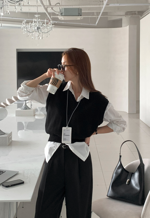 [Lè made/7,000 Sold] ルメイド ベーシック Vネック ベスト