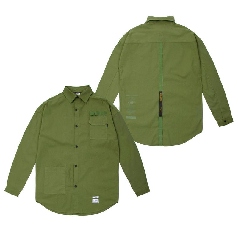 STIGMA(スティグマ)の「TECH LINEN OVERSIZED SHIRTS OLIVE(Tops)」