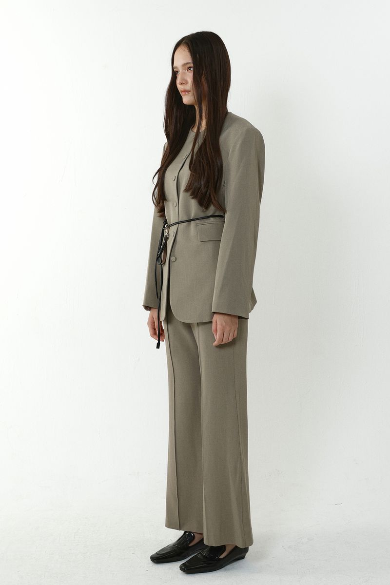 LE LINE LOW PANTS_BEIGE