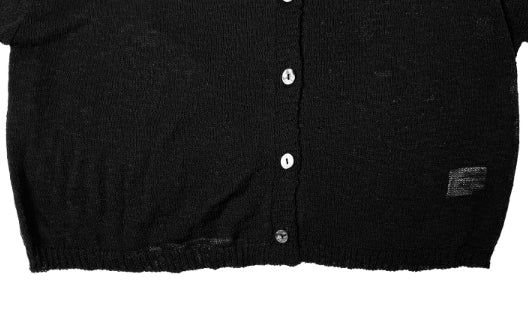 Buki Reversible See-Through Button Knit Cardigan