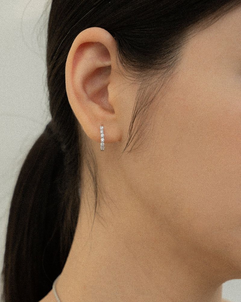 [White Gold] ウィンクルワンタッチピアス