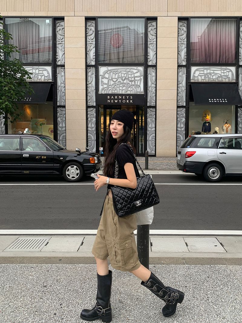 [MADE] CAROT FLOWER PUNCHING CROP BLOUSE