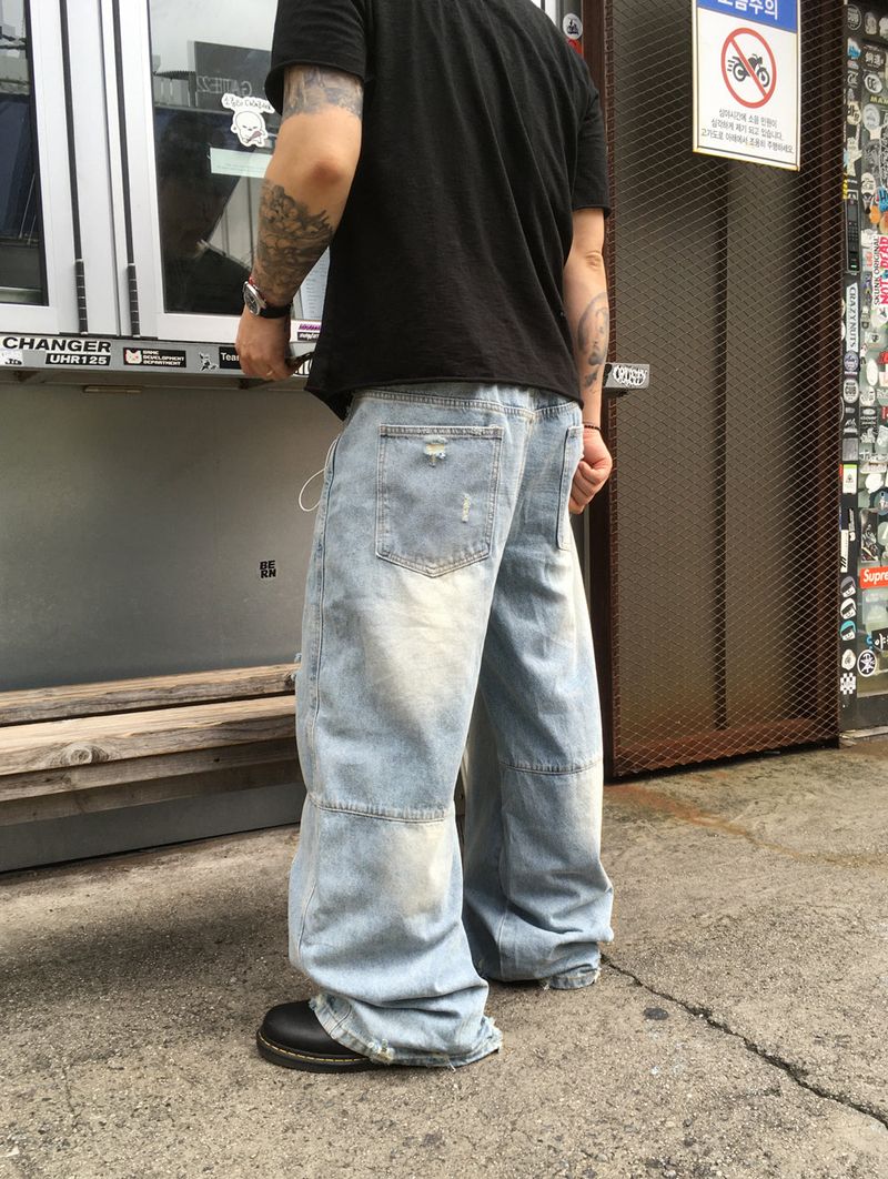 No.1814 F brush light denim PT