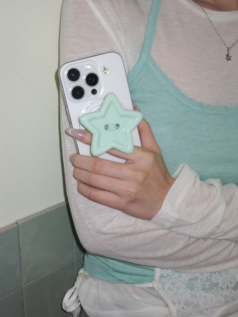 Green apple candy button tok, Mag safe