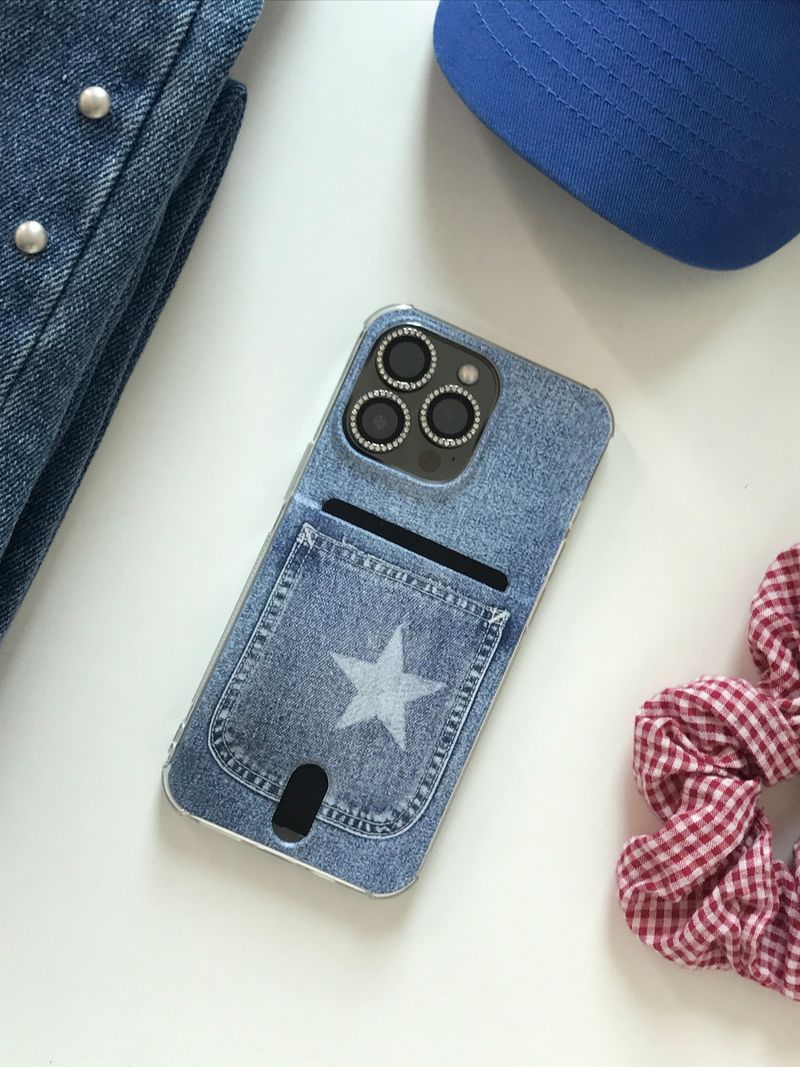 [MADE] STAR JEANS card case (blue)