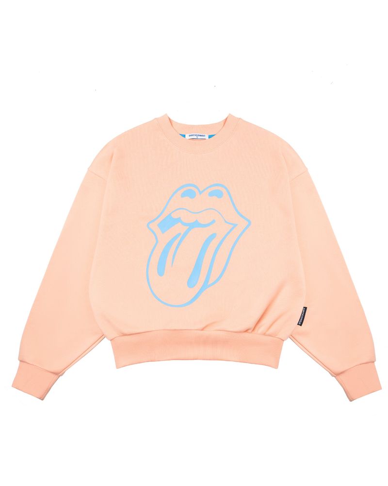 DirtyCoins（ダーティーコインズ）の「DC x The Rolling Stones Big Logo Printed Sweatshirt Orange（Tops）」