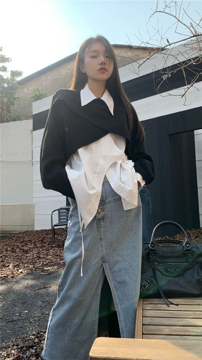 Twilight Shirt Cropped Knitwear (SET)