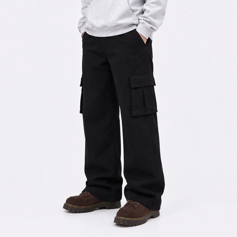 NTET（エヌティーイーティー）の「カーゴ ドローストリング ワイド コットン パンツ (black)（パンツ）」