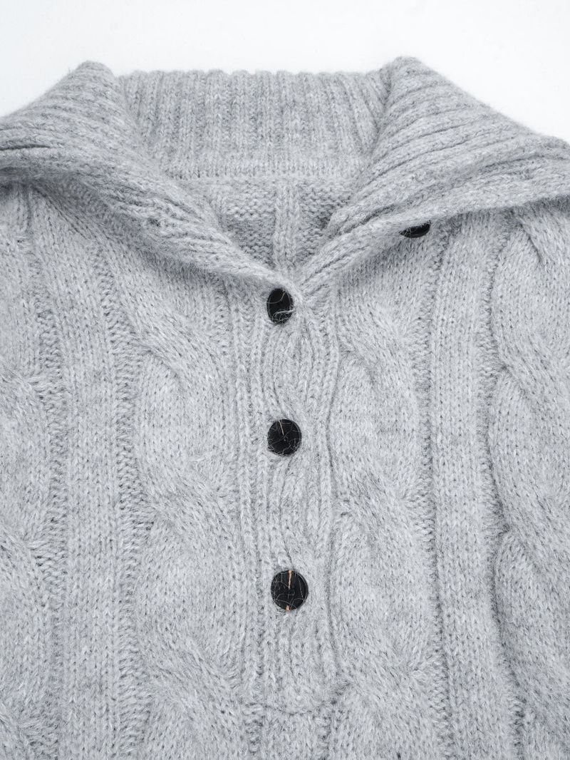  HIGHNECK BUTTON KNIT