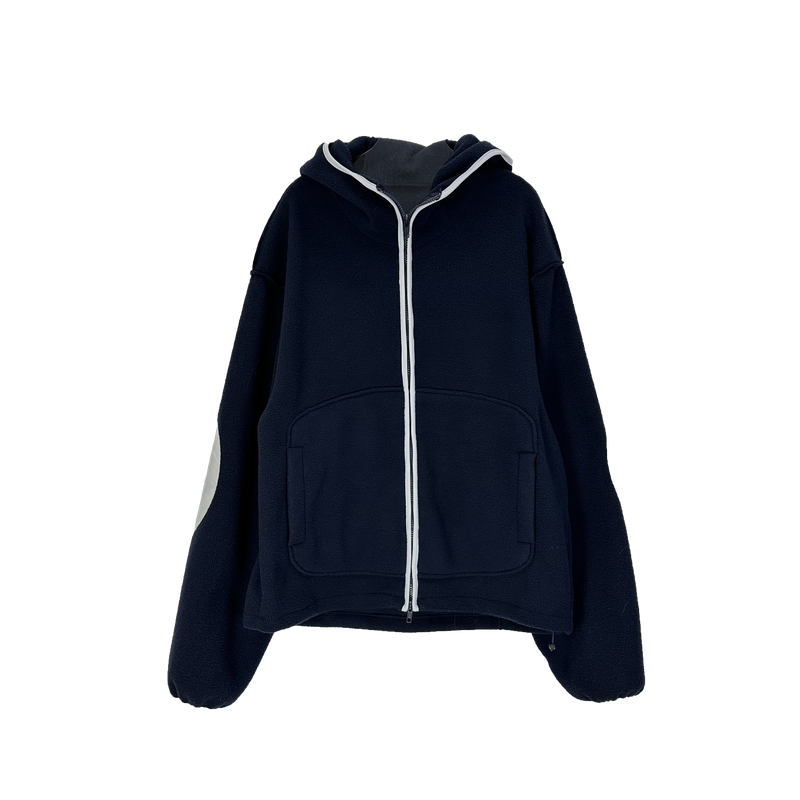 reverse elbow fleece zip-up