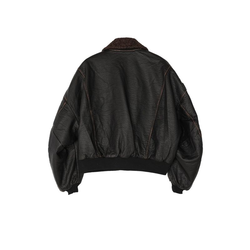 ALL Coyote Sealing Leather Bomber Jacket (2 colors)