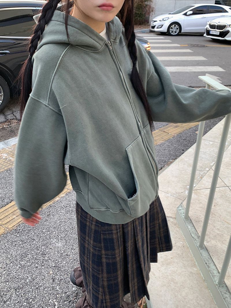 PIGMENT HOOD ZIP-UP (3C)