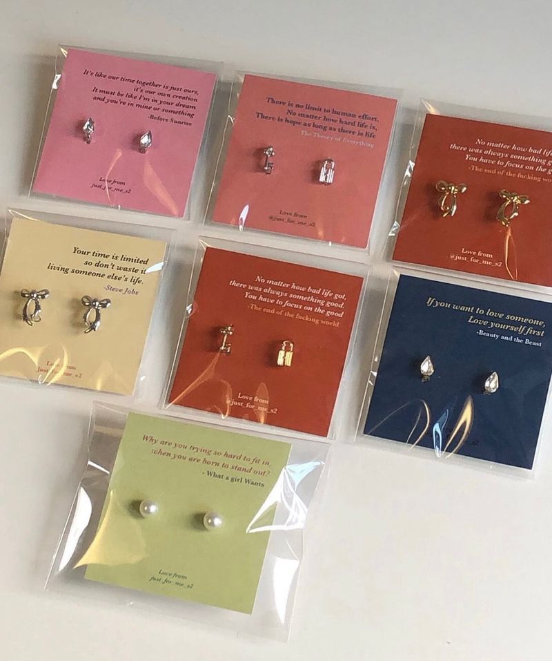 One-touch Key-Lock Earrings (2 colors)