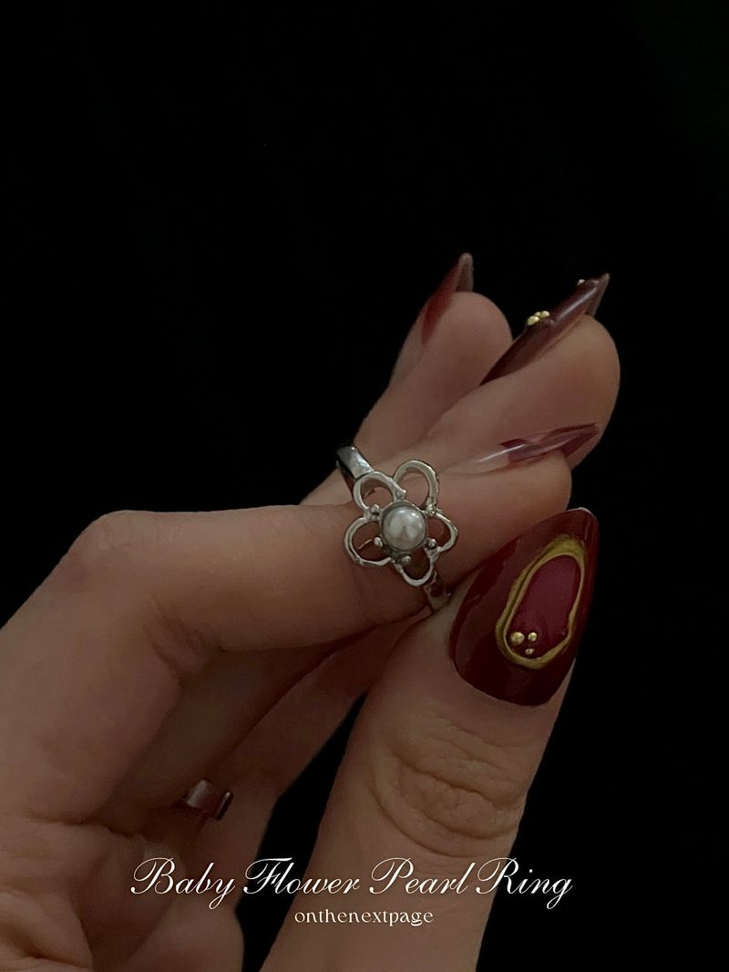 Baby Flower Pearl Ring