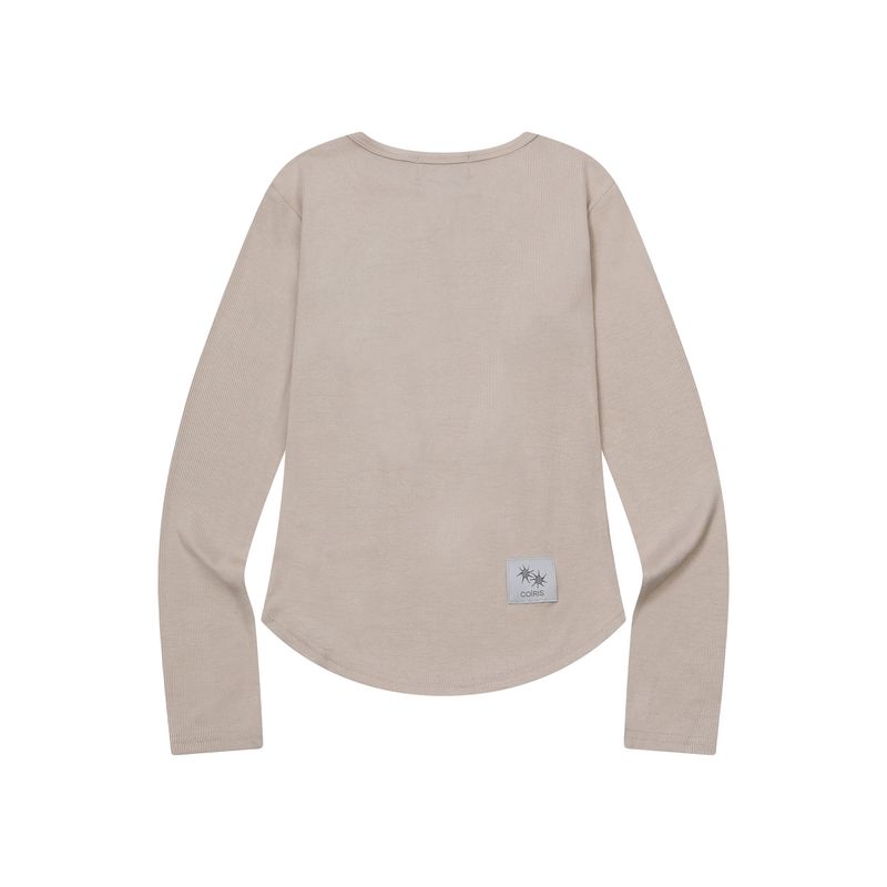 ARINA BUTTON LONG SLEEVE T (4COLOR)