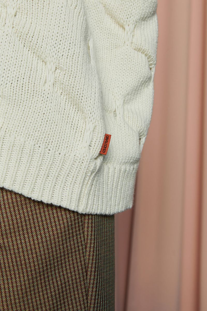 EMBOSSING CLOVER KNIT / IVORY