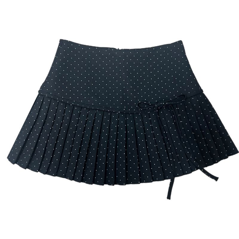 Melody Dot Pleated Mini Skirt (3 colors)