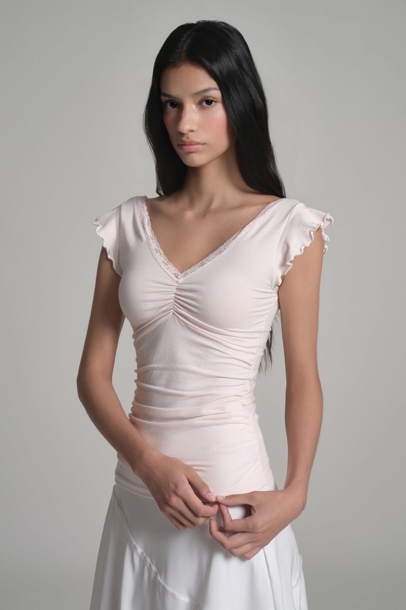 Ballerina Lace Layered Top, Pink
