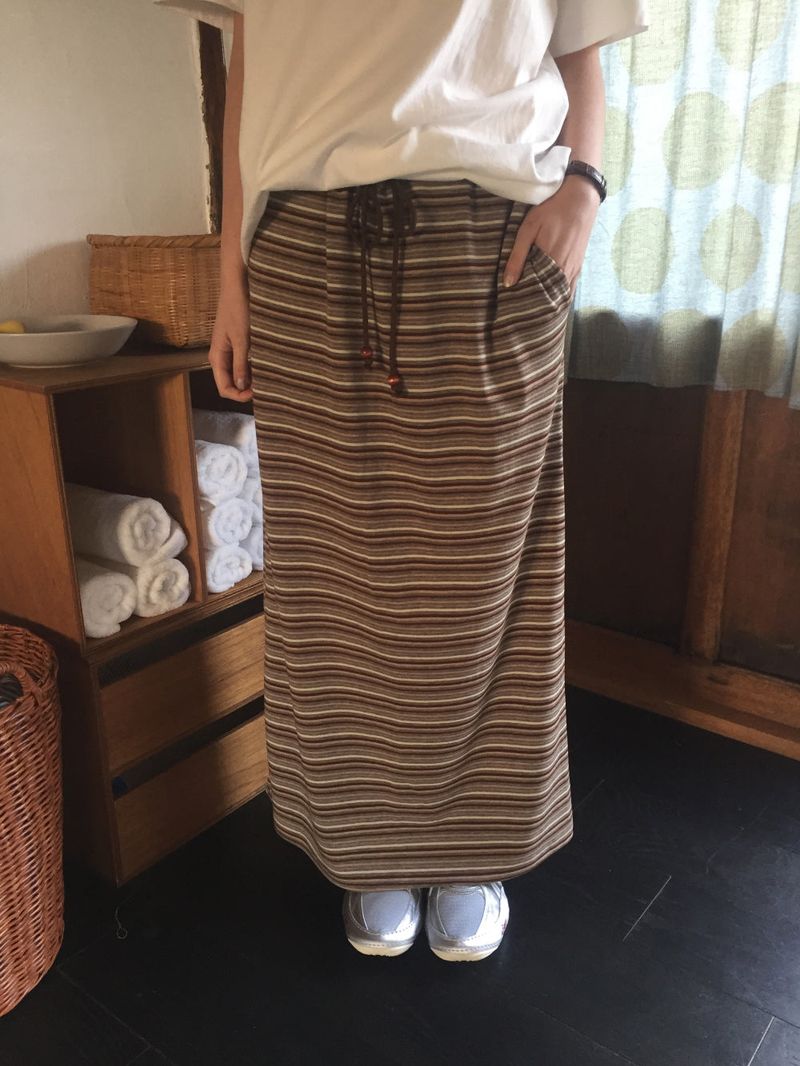 YWD STRIPE SKIRT (2color)