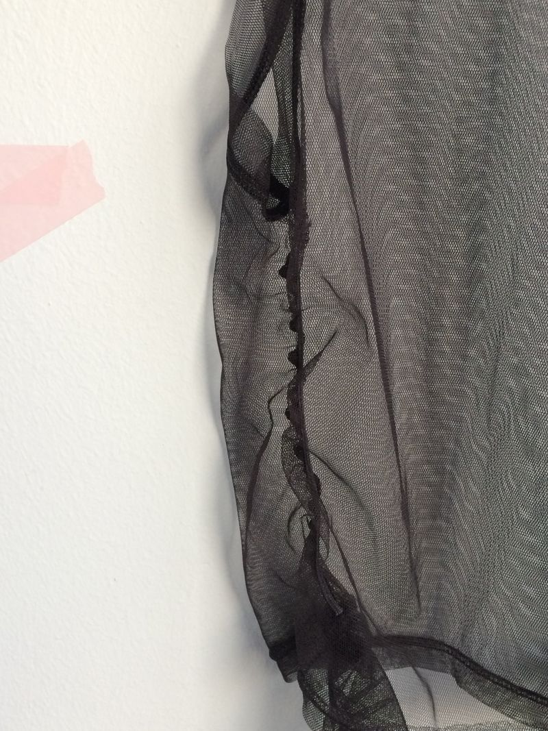 see-through frill sleeveless