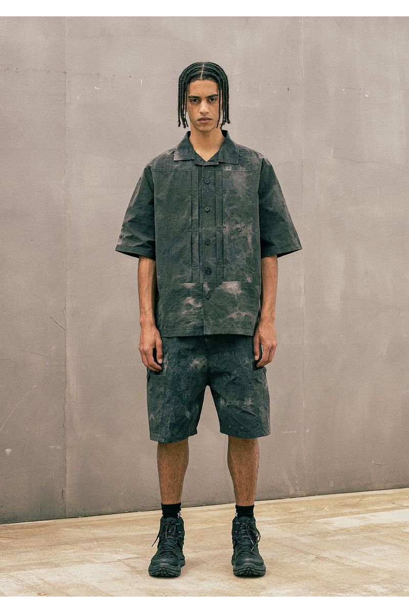 TYE-DYED CARGO POCKET SHORT PANTS