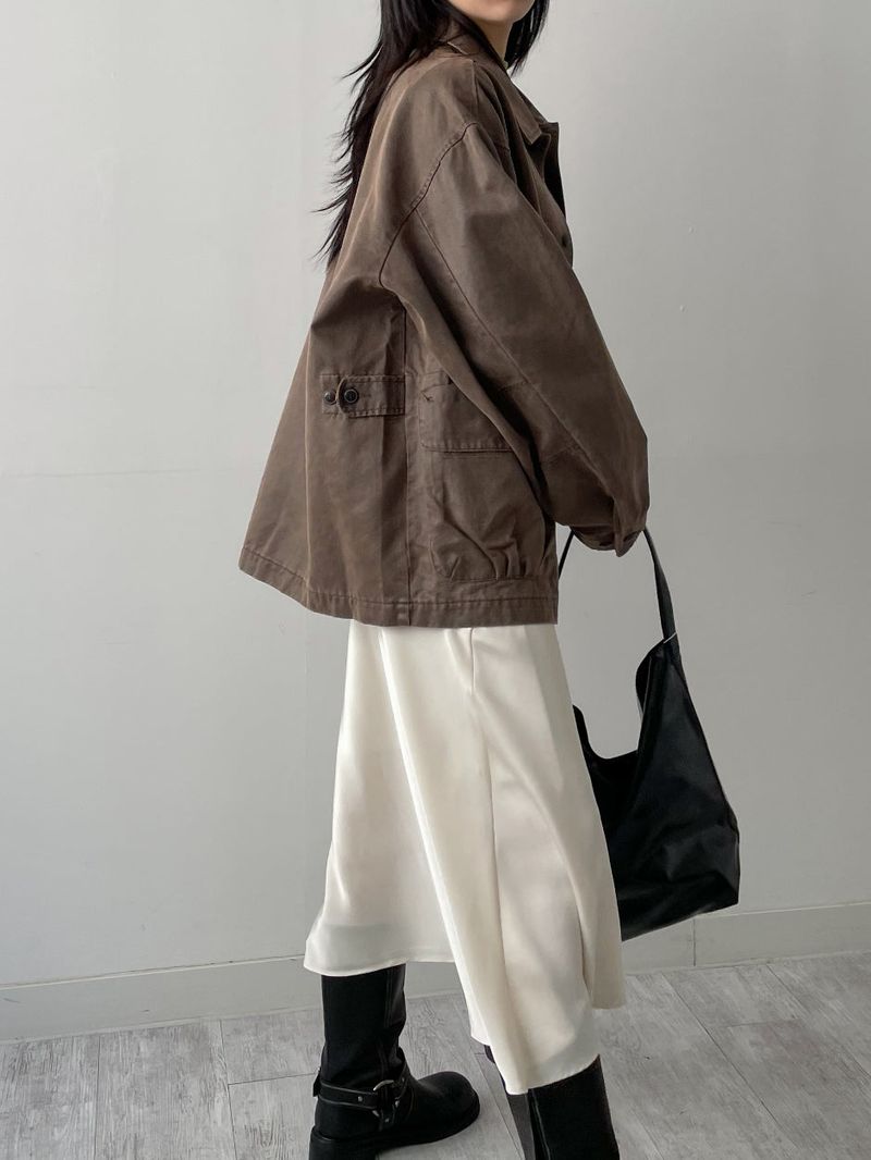 [unisex] Vintage Work Overfit Half Jacket