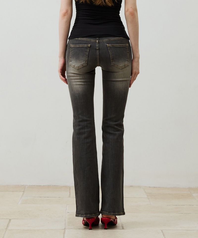 CIEL BOOTCUT DENIM PANTS / BLACK