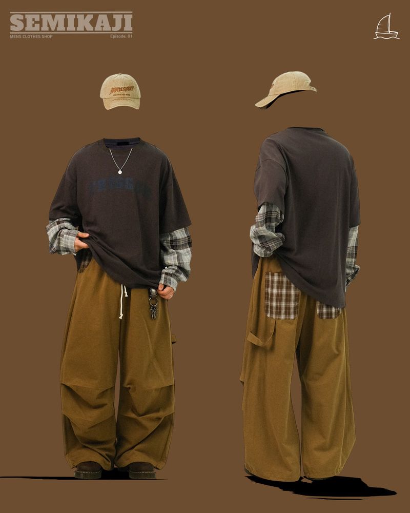 SO Check Pocket Parachute Balloon Pants