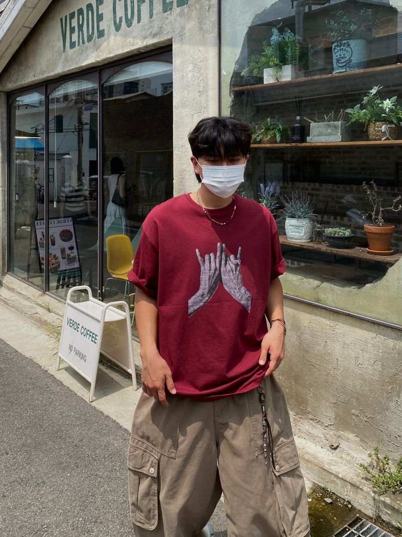 Sign Cut Over Short Sleeve Tee 4C