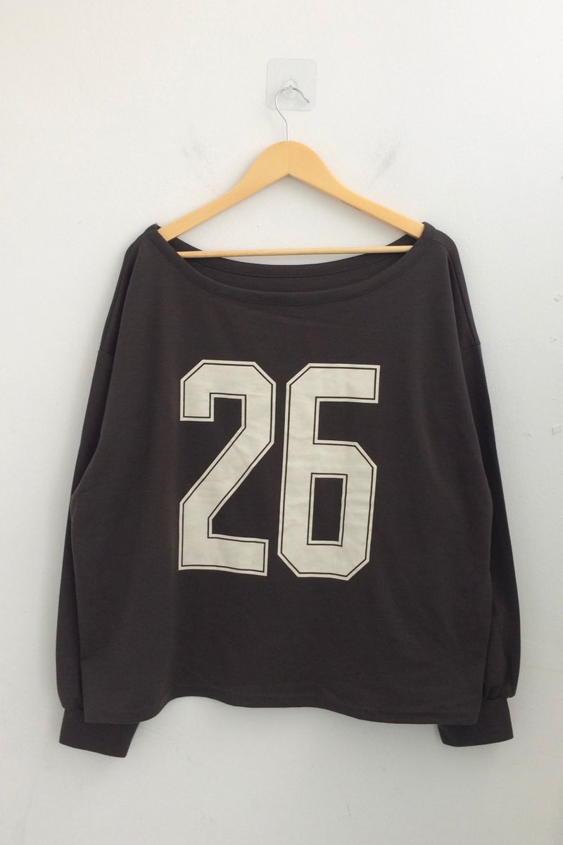 Numbering loose sweatshirt