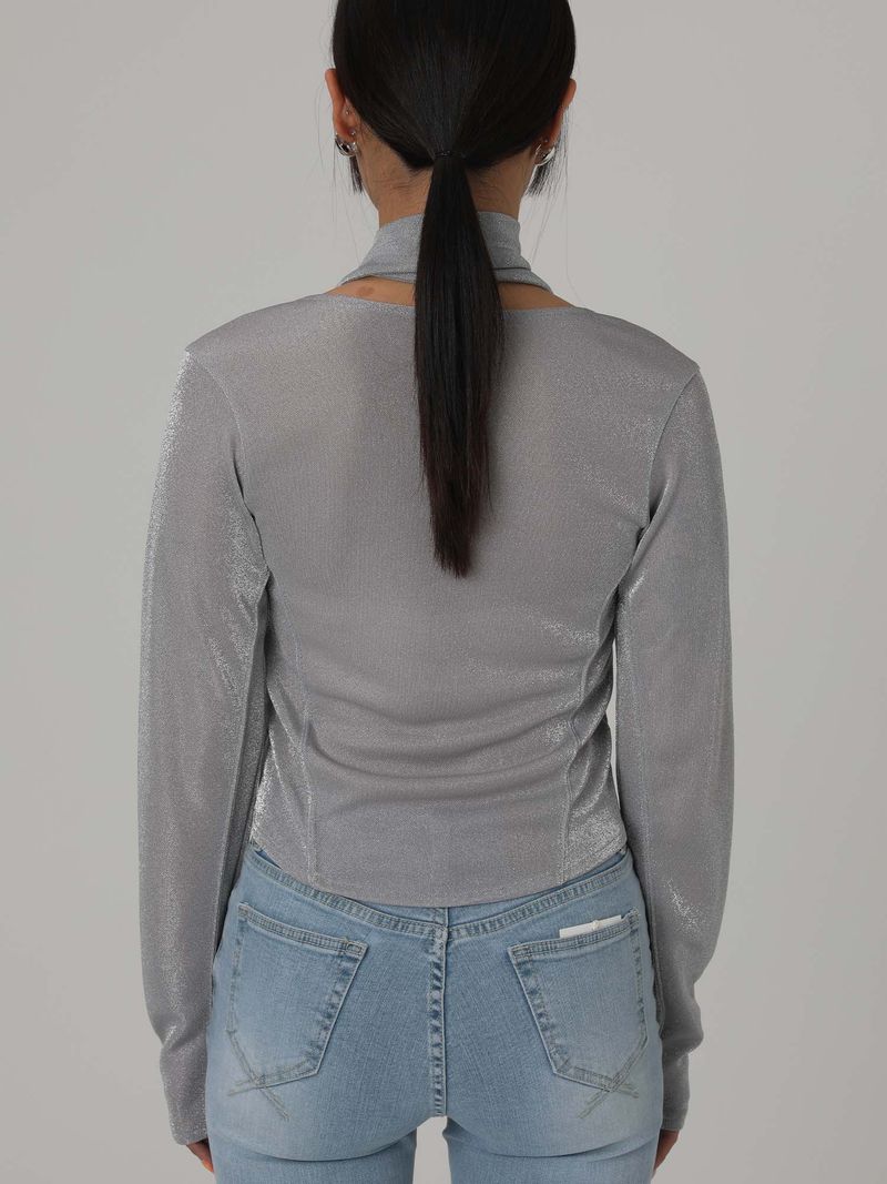 METAL SQUARE NECK scarf T (SV)