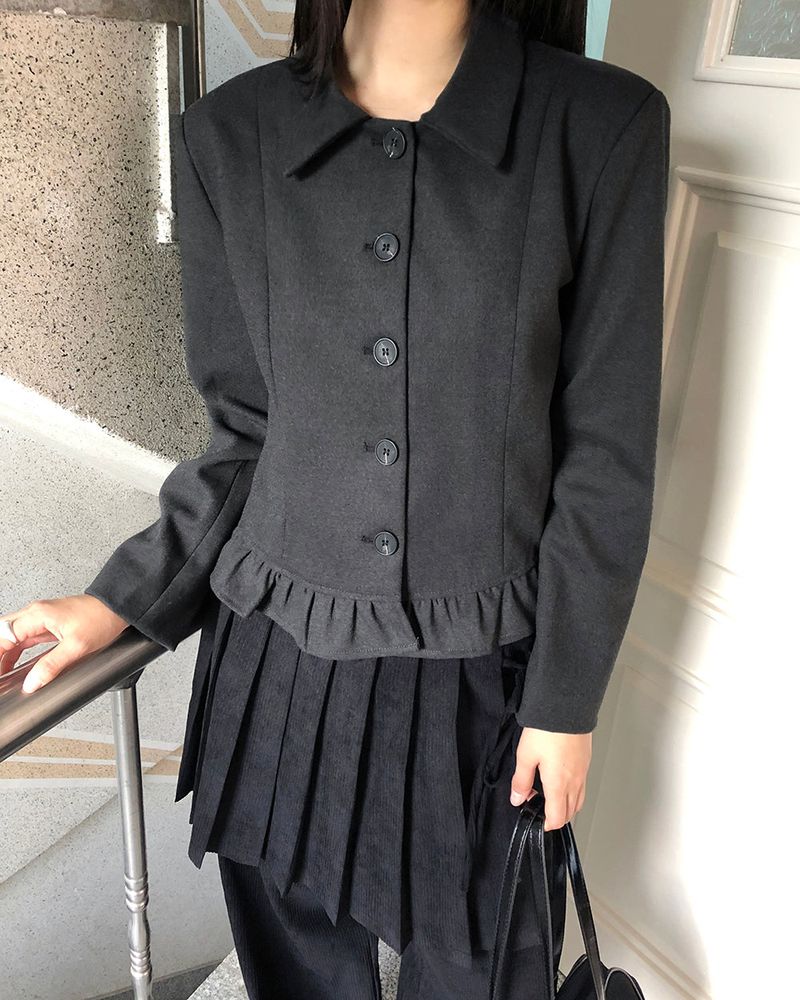WONDER WONDER（ワンダーワンダー）の「[MADE] Saeh Basic Seamed Collar Short Jacket（Jackets/Outerwear）」