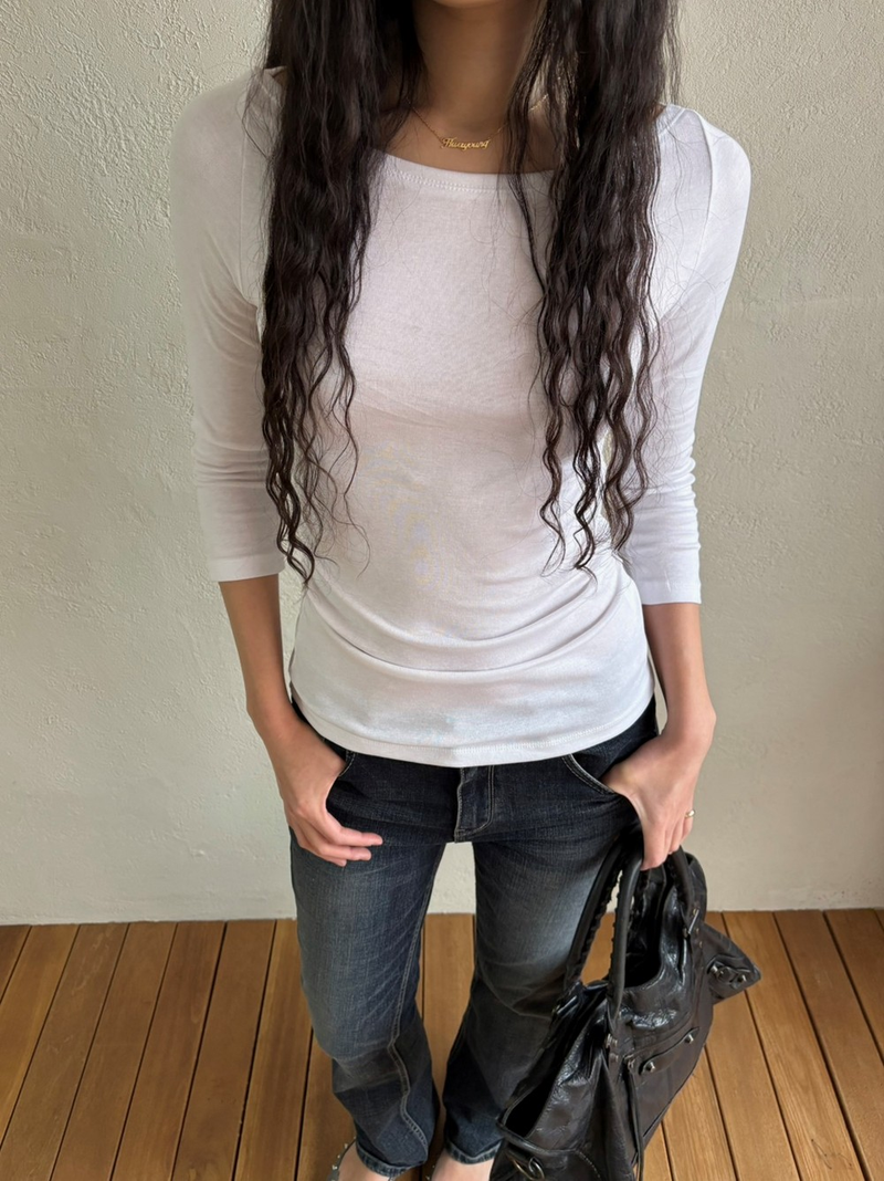 Bennet sleeve T-shirt [Ivory]