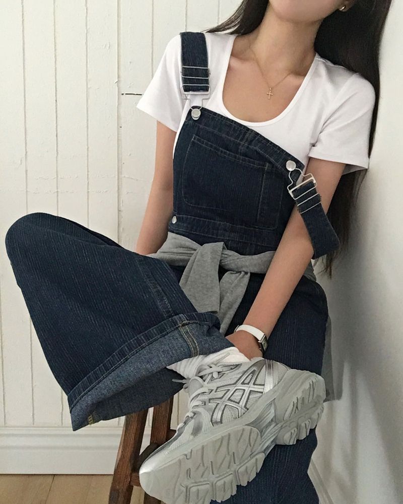 [ORIGINAL] Good Day Overall Stripe Wide Pants
