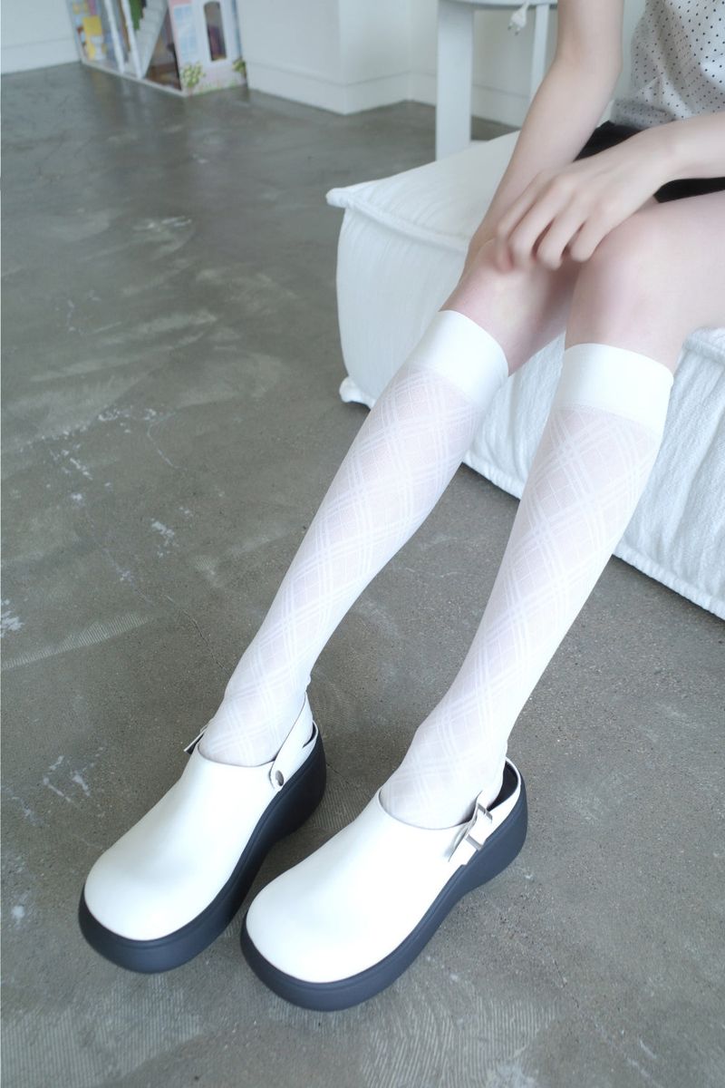 チェックシースルー ニソックス (4color)