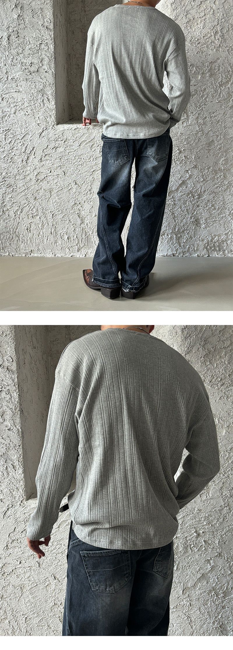 [F/W] Golgi button henry neck long sleeves (4color)