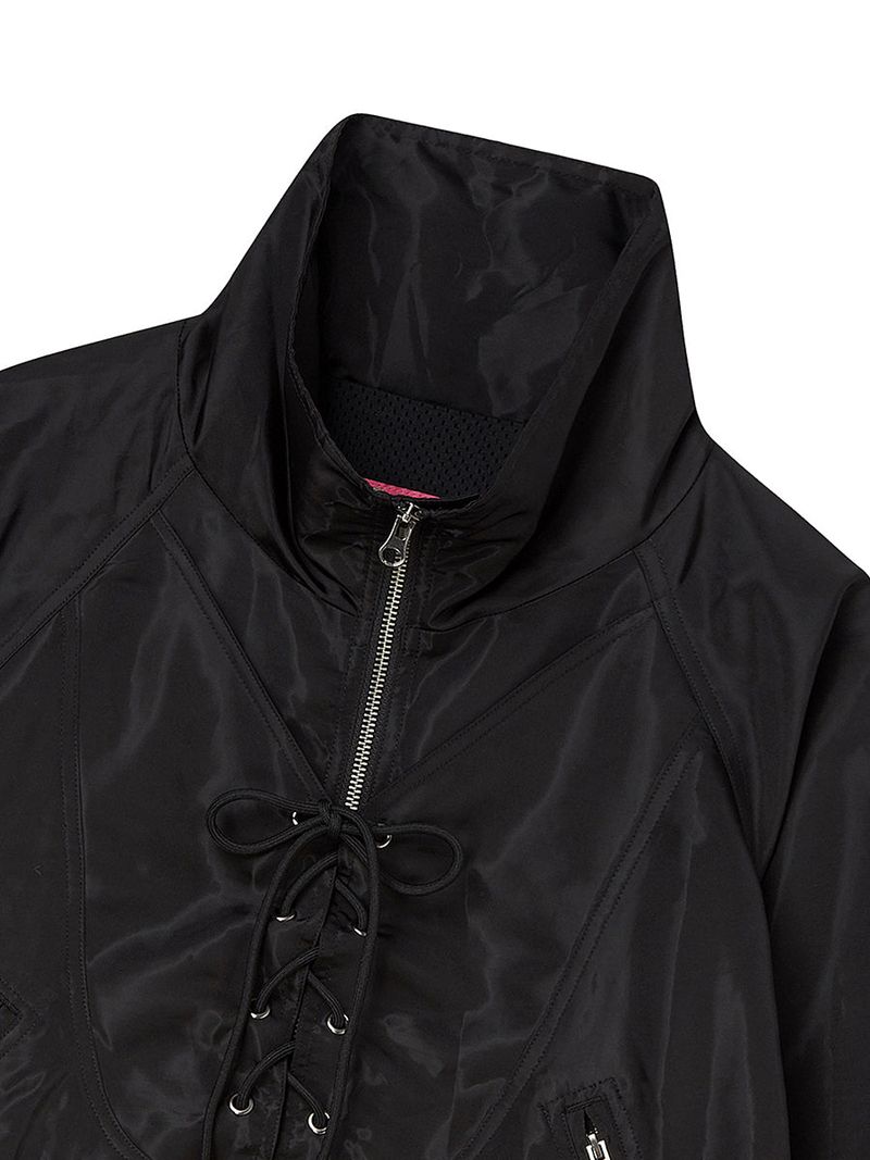 LACE UP ANORAK JACKET (BLACK)