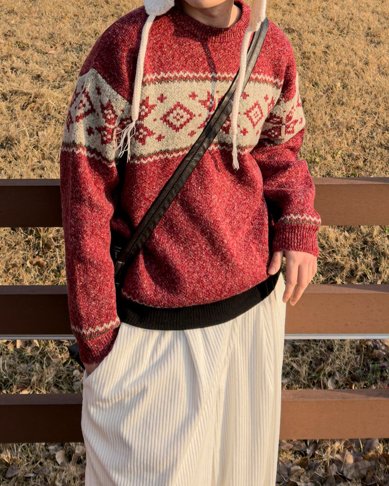 Frost nordic pattern knit