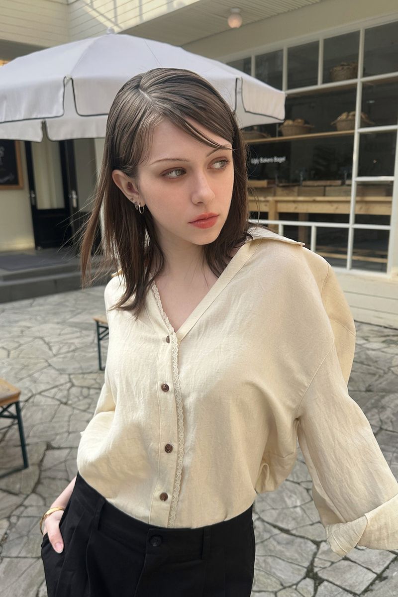 SAND-WASHING SHIRT_BEIGE